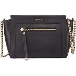 Furla Black Leather Small Crossbody